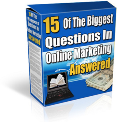 Product picture 15 Of The Biggest Questions In Online Marketing 
