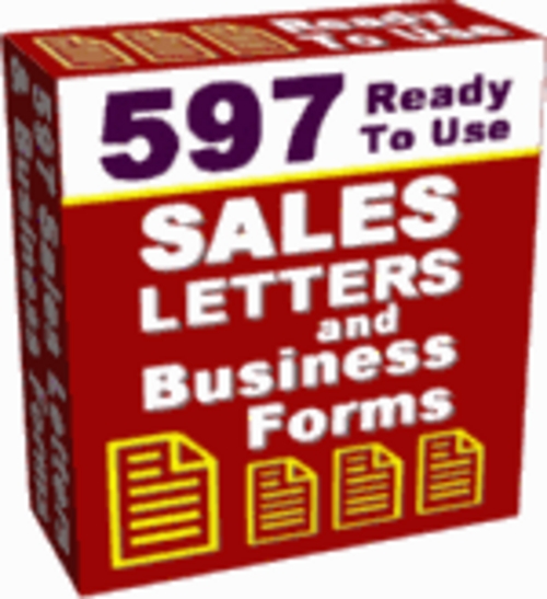 Product picture 597 Ready To Use Sales Letters and Business Forms With MRR
