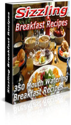 Product picture Sizzling Breakfast Recipes With PLR