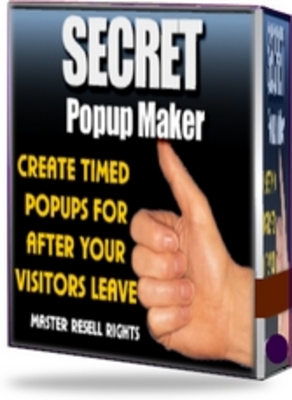 Product picture Secret Popup Maker With PLR